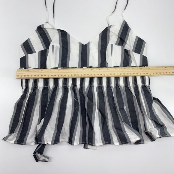 Women Kendall & Kylie Stripe Peplum Cami - Picture 7 of 8